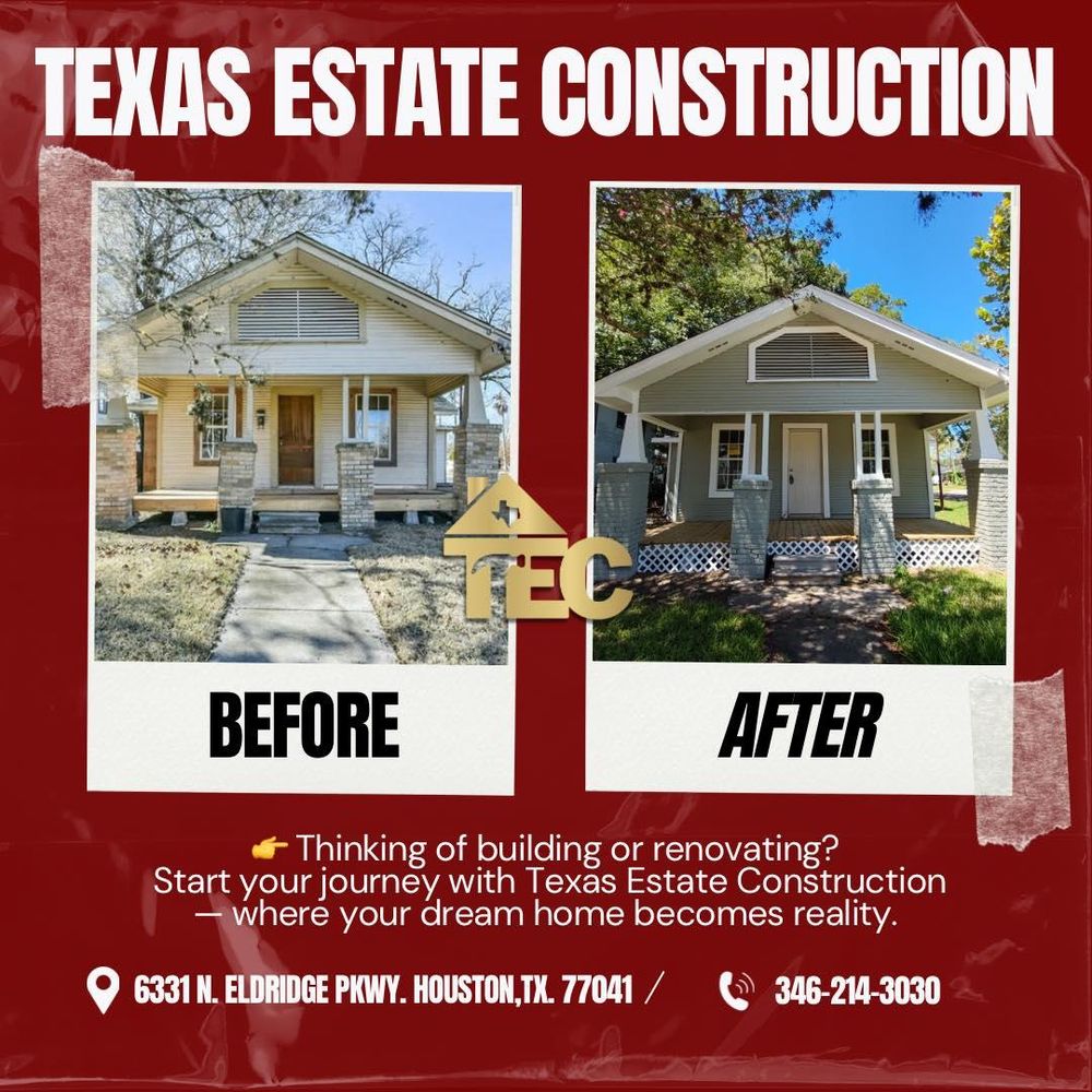Exterior Renovations for Texas Estate Construction in West University Place, TX