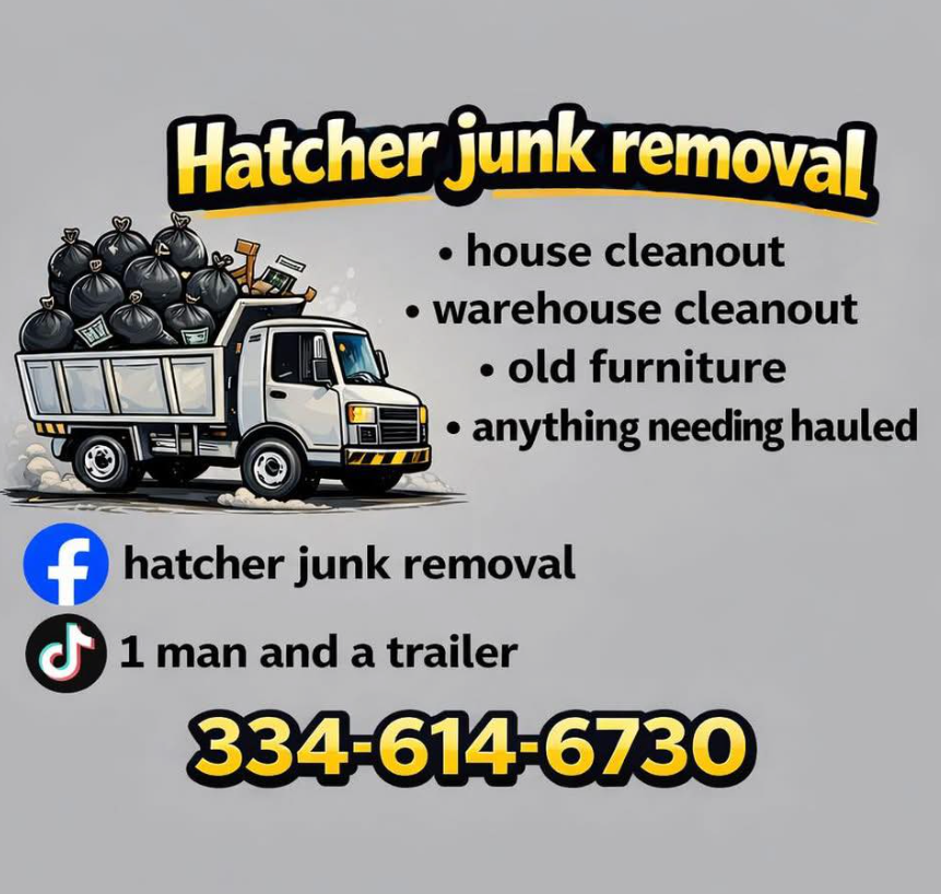 Hatcher Junk Removal team in Russell County, AL - people or person