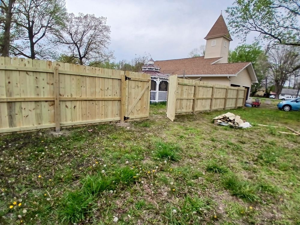 Reversed Picket Fence for Dead Tree General Contracting in Carbondale, Illinois