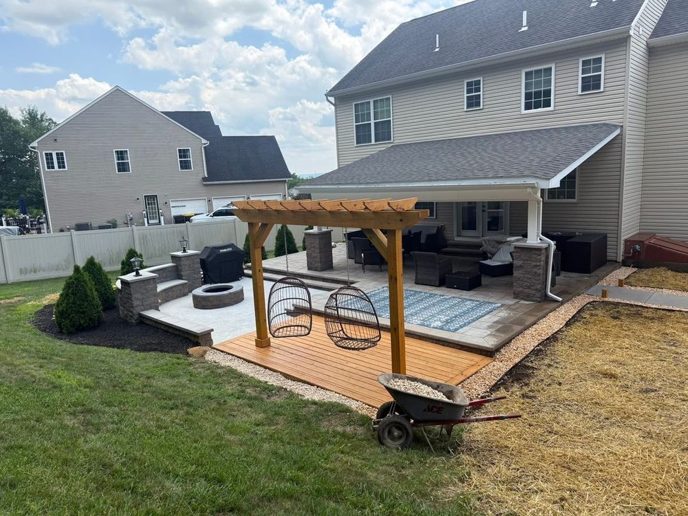 Transform your backyard with our Custom Outdoor Spaces service, perfect for enhancing functionality and style. We expertly integrate outdoor furniture to create the ultimate relaxation and entertainment area tailored to you. for Doxa Construction Inc. in Royersford, PA