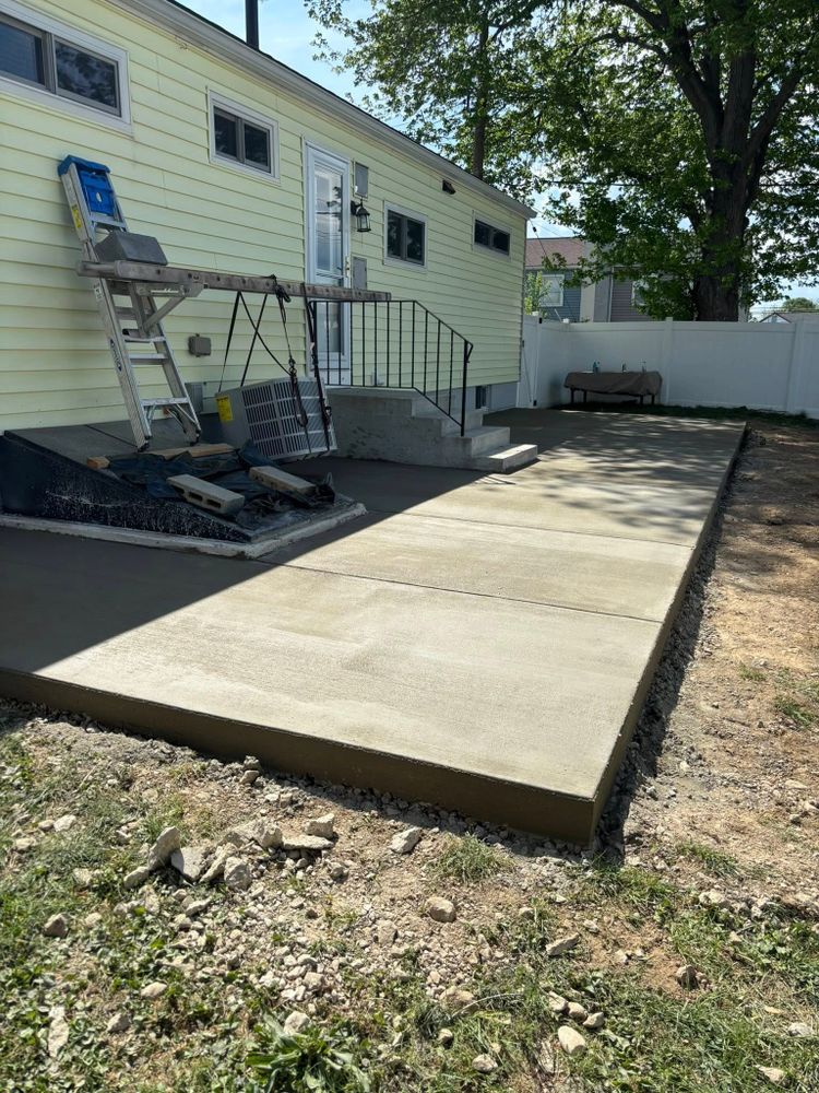 Transform your outdoor space with our custom patio design and construction services. We create durable, attractive concrete patios tailored to your style, enhancing comfort, functionality, and long-term value for your home. for DiMaggio & Son's Masonry in Aston, PA