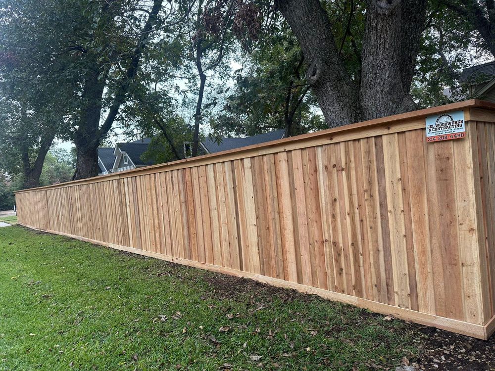 Fence Installation for JSL Woodworks and Contracting in Midlothian, TX