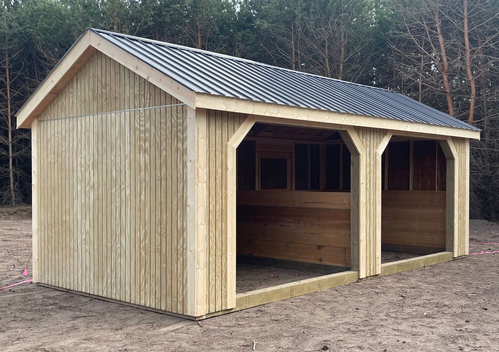 Our Livestock Shelters offer durable, customizable solutions to protect your animals from harsh weather while ensuring easy access and ventilation, all built with quality materials tailored to fit your property. for Rocky Mountain Shed Builders in Whitefish, MT