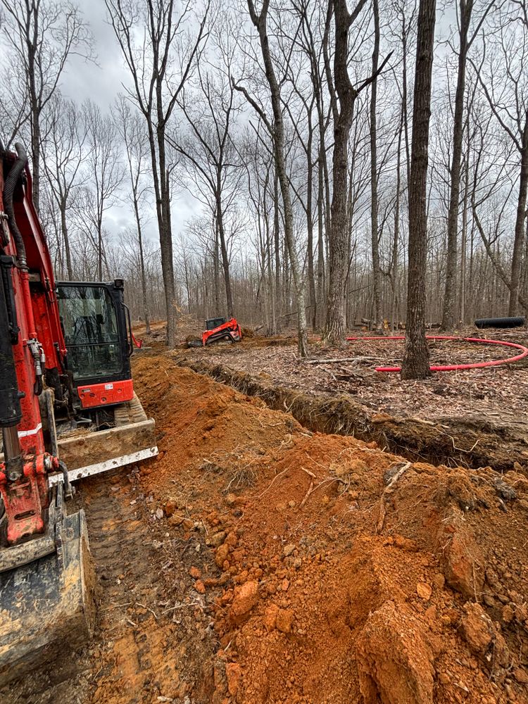 Our Excavation service efficiently prepares your property for construction by removing debris, grading land, and digging trenches, ensuring a solid foundation for your project to begin without delays. for TD Dirtworks in Tracy City, TN