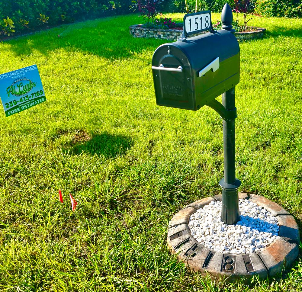 Give your mailbox a stylish upgrade with decorative concrete edging around your flower bed, or add a pop of visual interest with decorative stones. for AL Curbs in Cape Coral, FL