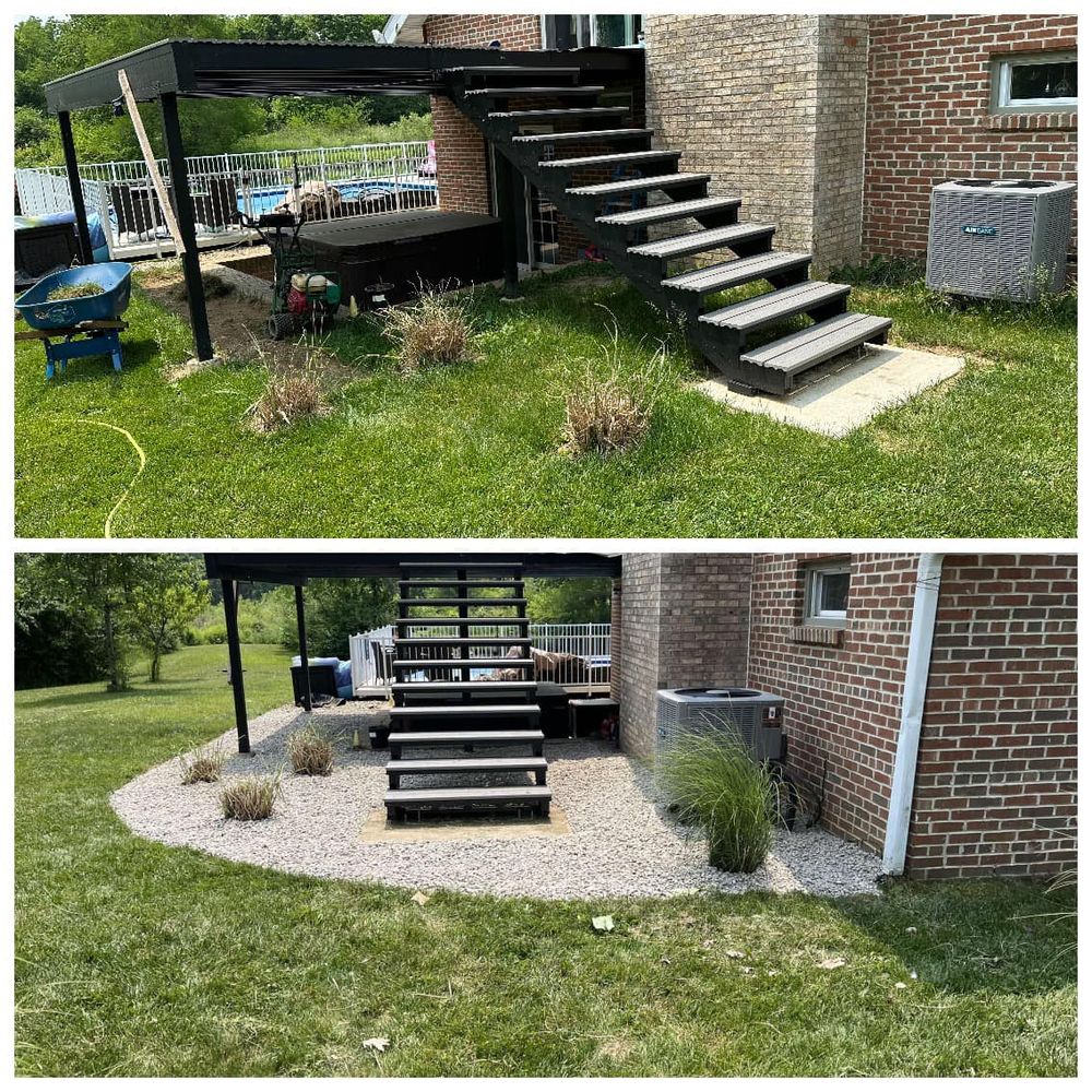 Aggregate Installation  for Higgins landscaping LLC in West Jefferson, OH