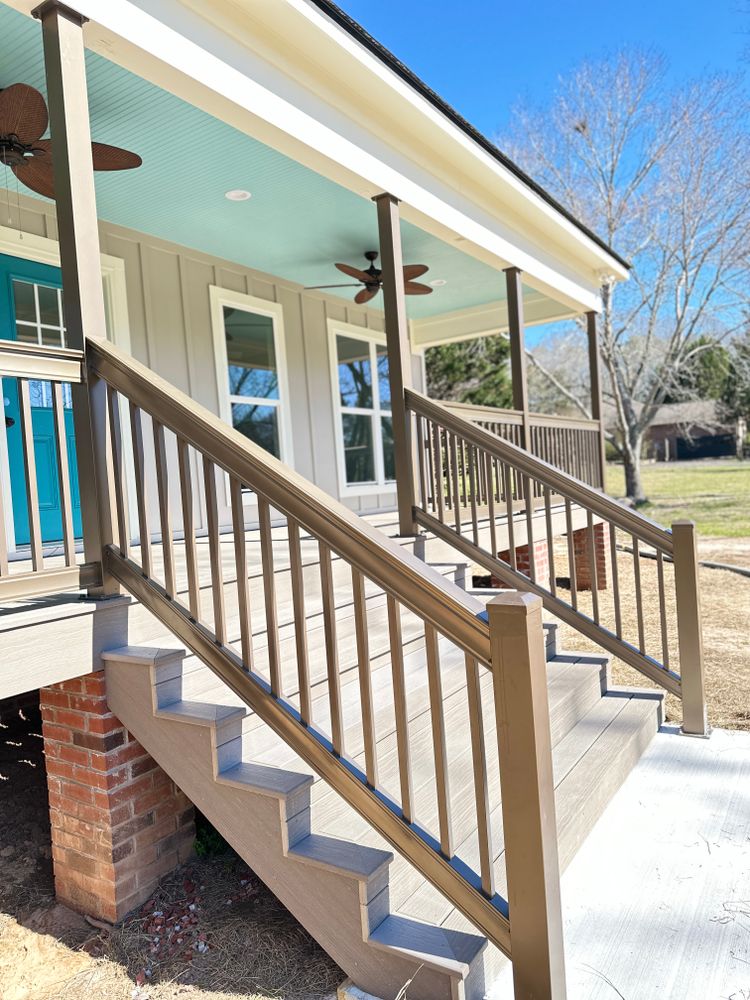Aluminum Composite Porches and Decks  for Emfinger Custom Builders LLC in Pine Mountain, GA