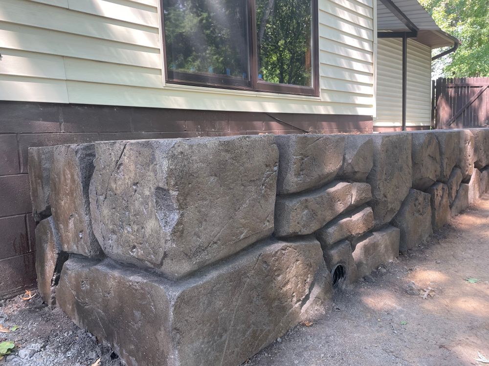 Carved Concrete Retaining Walls  for STAMPEDE Vertical Concrete in Isanti, Minnesota