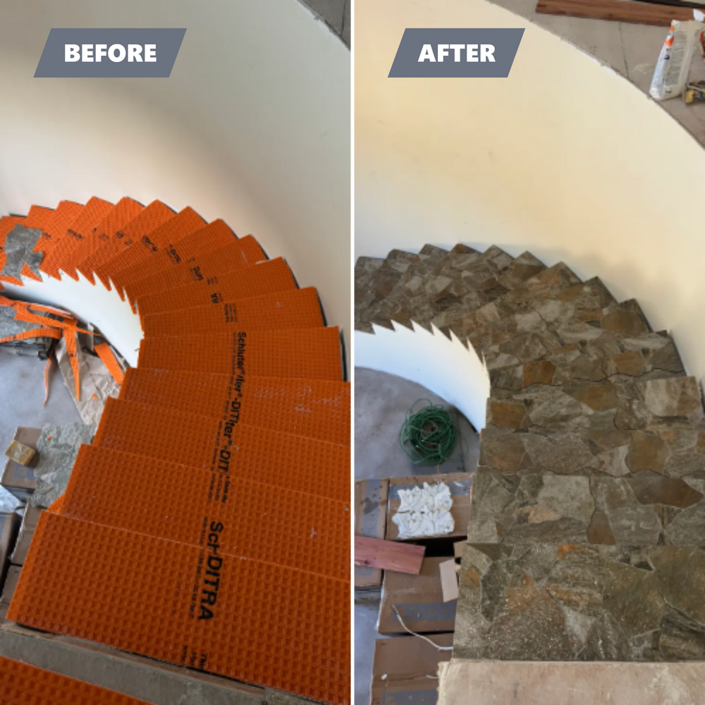 Before and After for A-L Tile in Saluda, SC