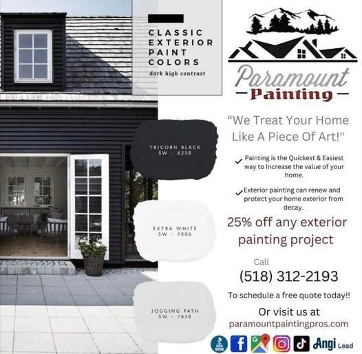 Exterior Painting for Paramount Painting in Lake George, NY