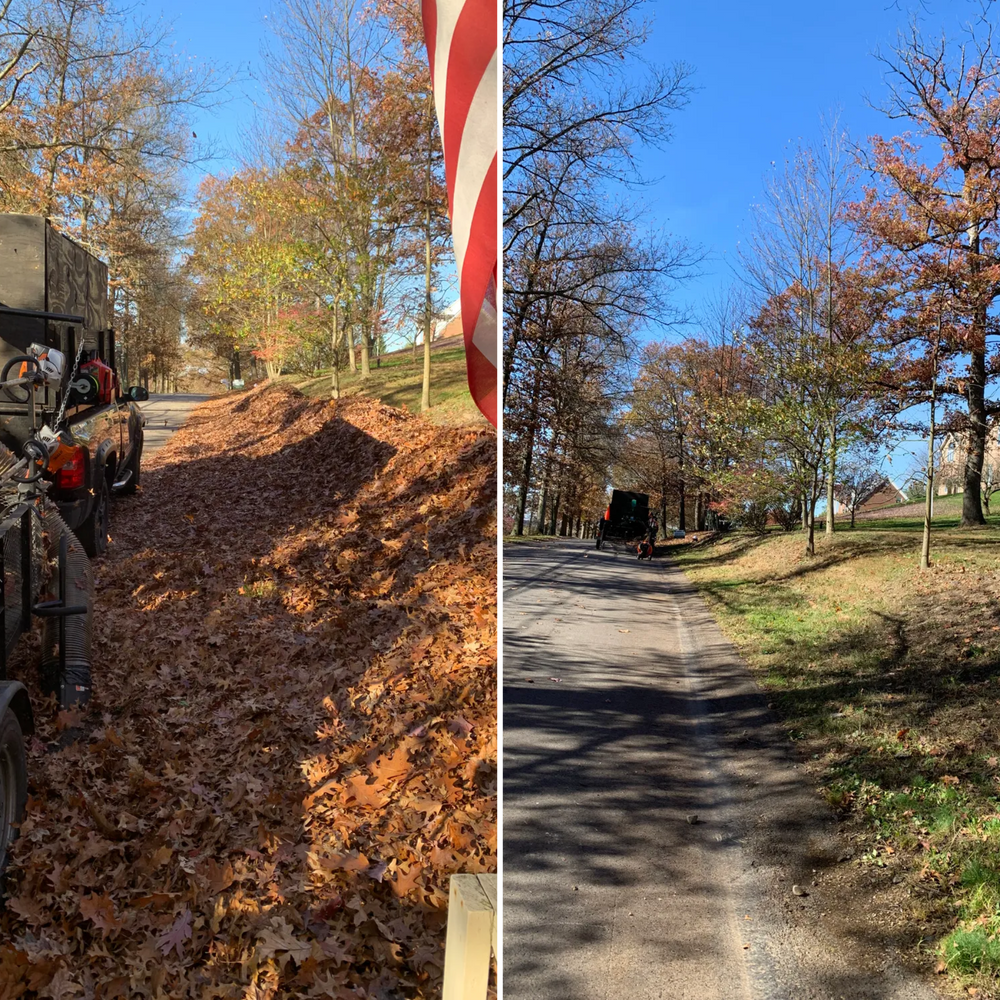 Prepare your yard for the winter with our fall clean up service! Our experienced team will clear leaves, trim trees and shrubs, and ensure your outdoor space is tidy and ready for the colder months. for Trueman Landscaping in Wexford, PA