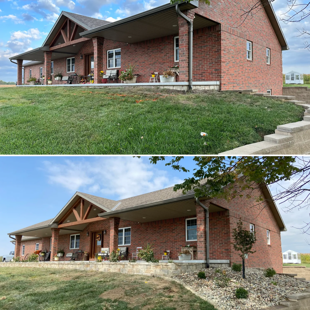 Before and After Transformations for Thomas' Lawn Care in Maryville, MO