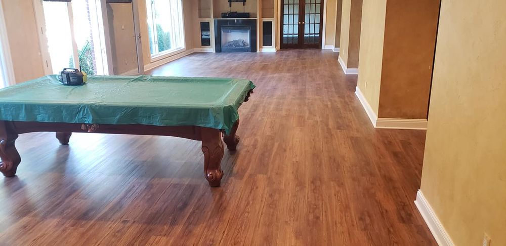 Vinyl flooring installations for Cut a Rug Flooring Installation in Lake Orion, MI