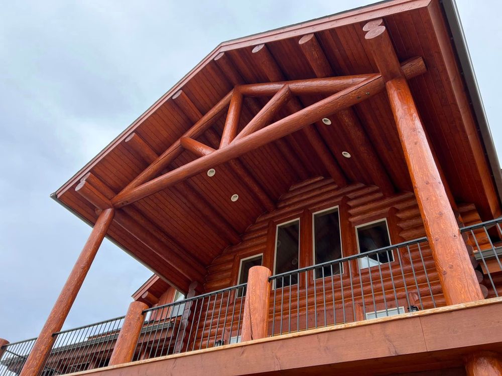 Log Home Restoration for True Blue Logworks LLC in Corvallis, MT