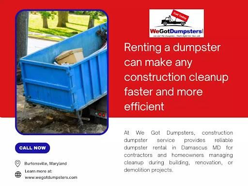 All Photos for We Got Dumpsters LLC in Clarksburg, MD