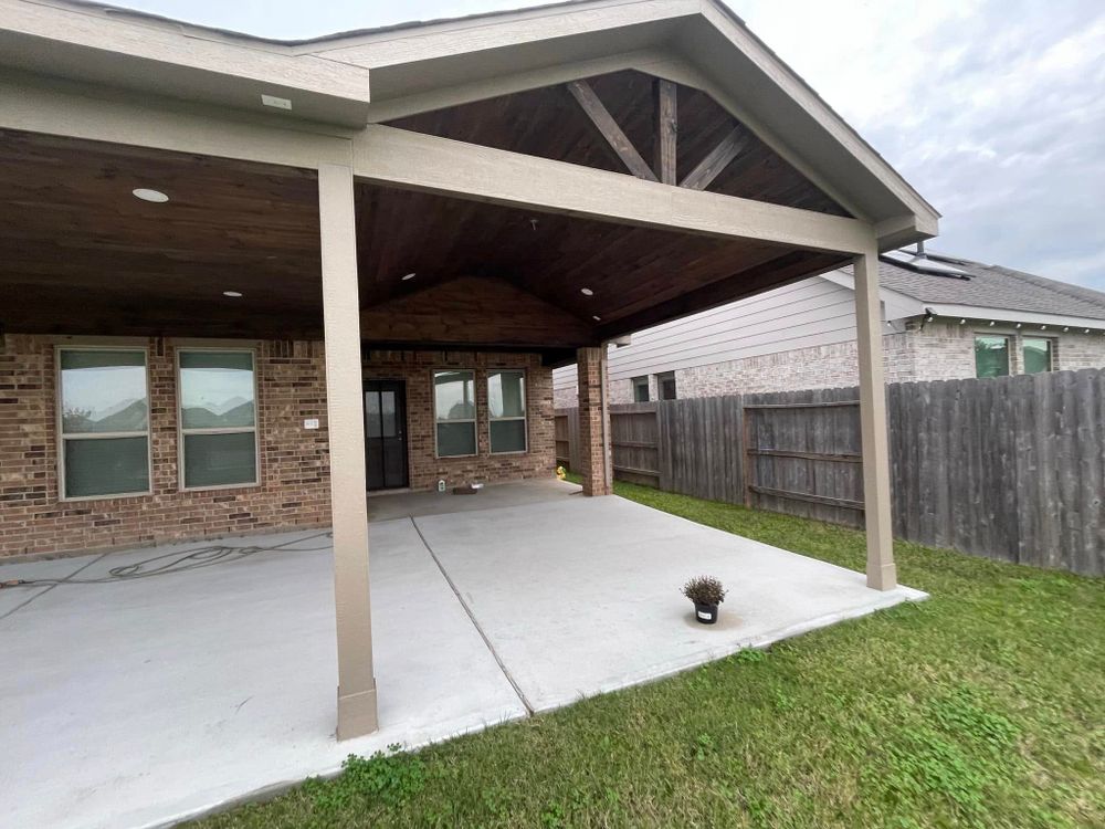 Enhance your outdoor living space with our durable, stylish patio covers. Our expert team provides custom installations to protect against the elements, ensuring comfort and beauty for your home year-round. for Tomball Roofing and Construction in Tomball, TX