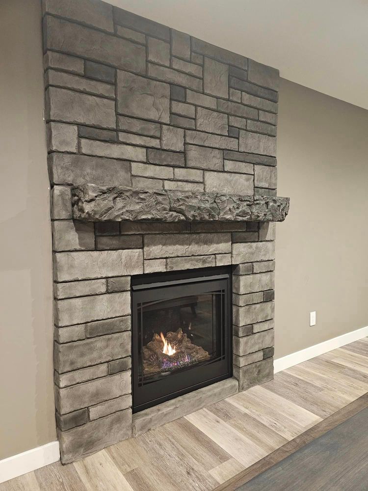 Interior fireplace & feature walls  for STAMPEDE Vertical Concrete in Isanti, Minnesota