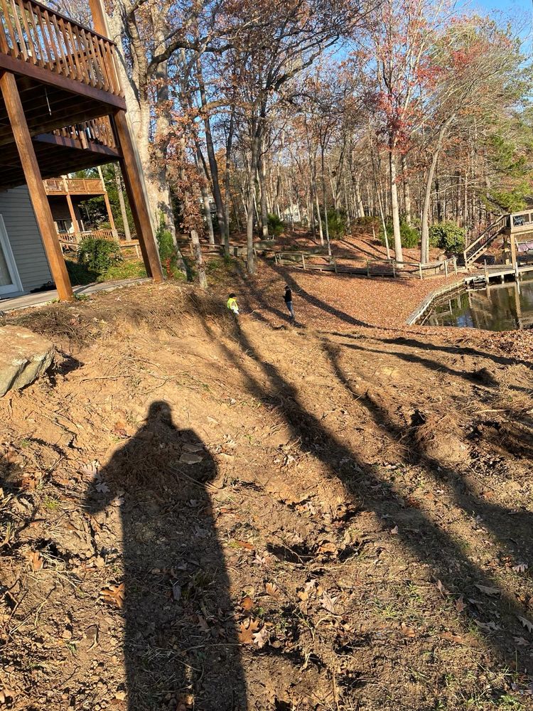 Before & After Retaining Wall for Rosales Landscaping LLC in Lake Gaston, North Carolina