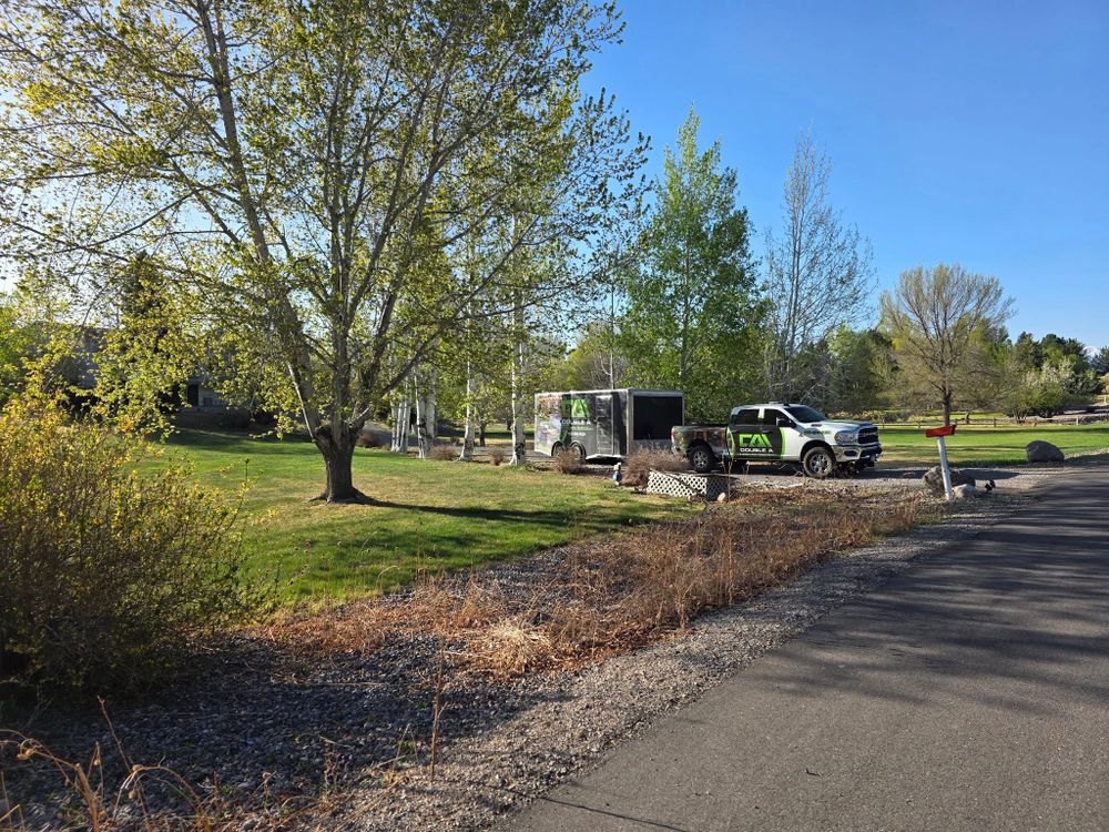 Our Fall Clean Up service prepares your yard for winter by removing leaves, debris, and pruning plants to ensure a healthy landscape. Let us transform your outdoors efficiently and professionally. for Double A Home & Lawn Services in Montrose, CO