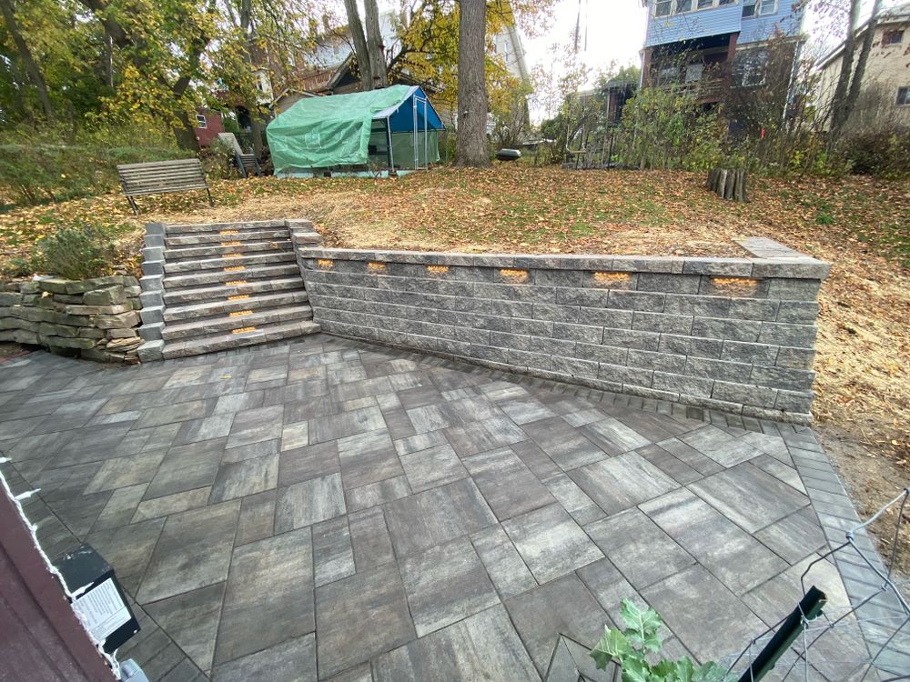 Paver Patio for Bakey's Concrete and Excavating in Pittsburgh, Pennsylvania