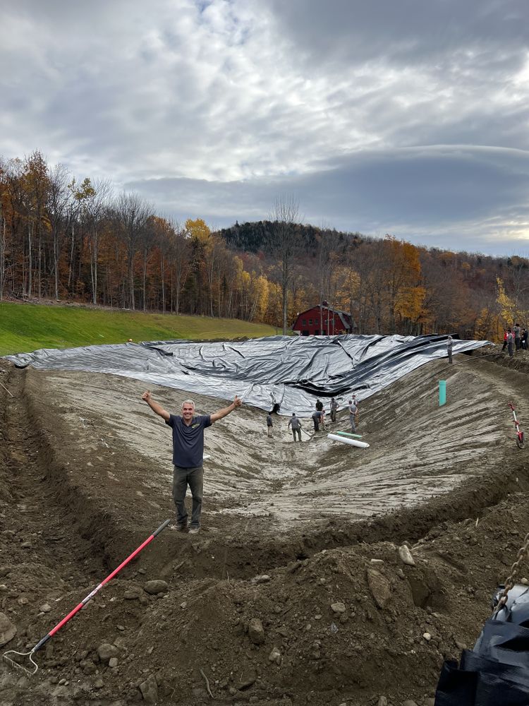 Carving a Pond into a Mountain Side for Andy Naylor Excavation in Johnson, VT