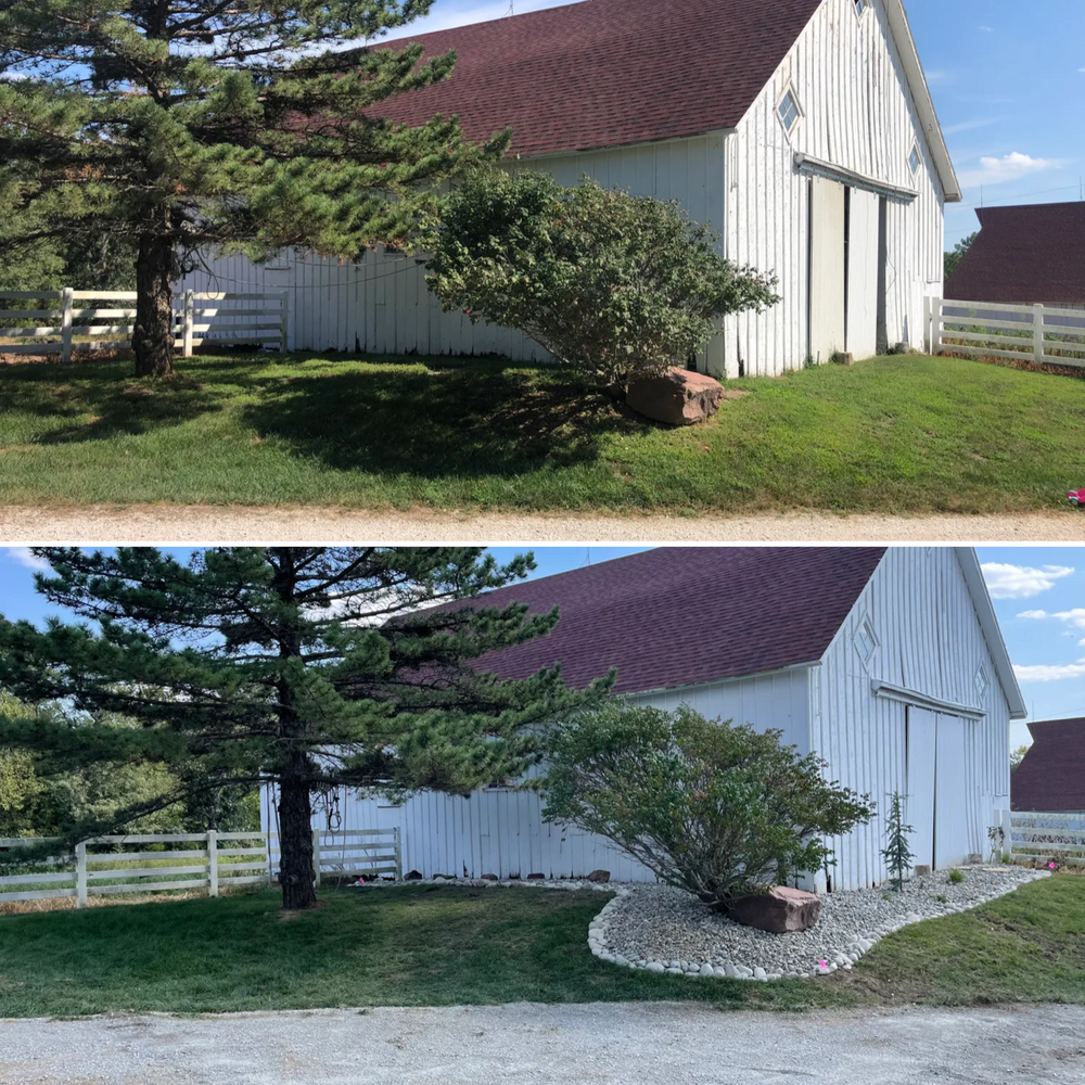 Before and After Transformations for Thomas' Lawn Care in Maryville, MO