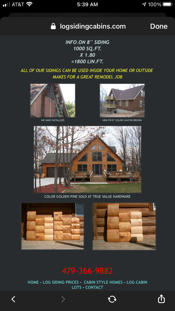 All Photos for Log Siding Cabins in Rogers, AR