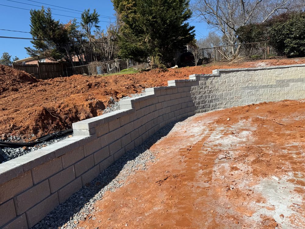 Retainwall  for Rainman Pro Irrigation and Landscape LLC in Rock Hill, SC
