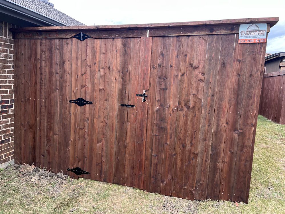 Fence Installation for JSL Woodworks and Contracting in Midlothian, TX