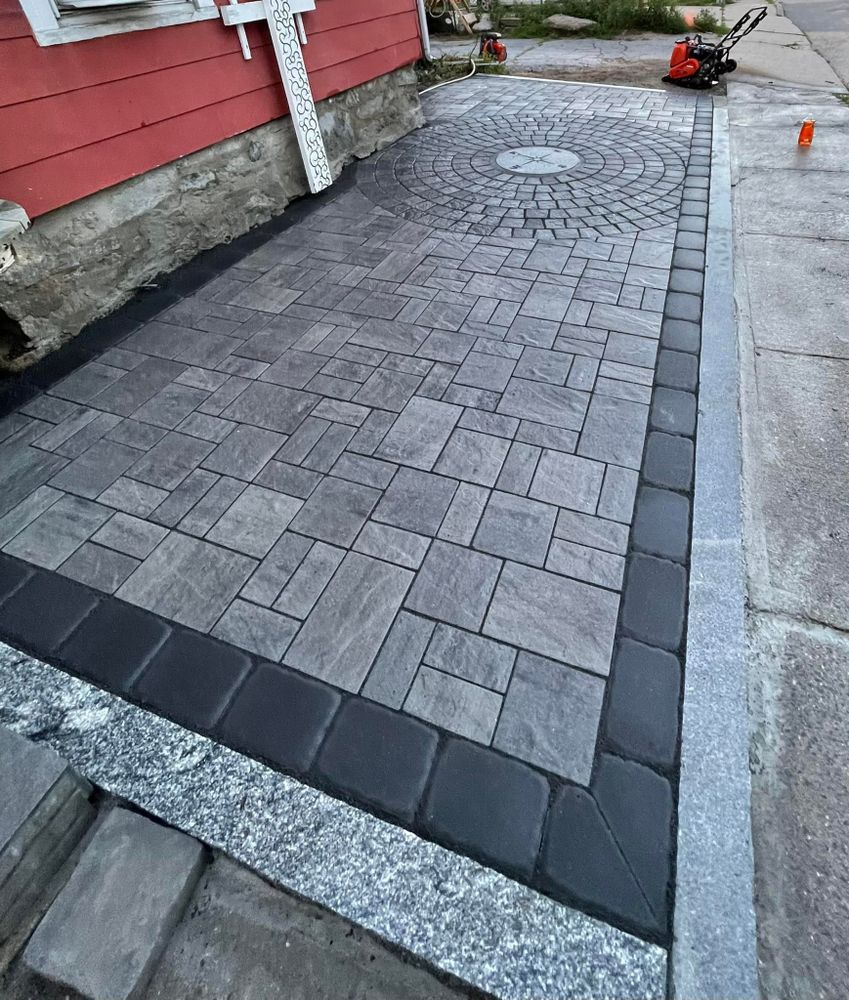 Our expert pavers service enhances your property with durable, aesthetically pleasing surfaces. From driveways to patios, we ensure quality workmanship and timely completion tailored to meet your unique landscaping needs. for Witt Excavating and Equipment in Hudson, NH