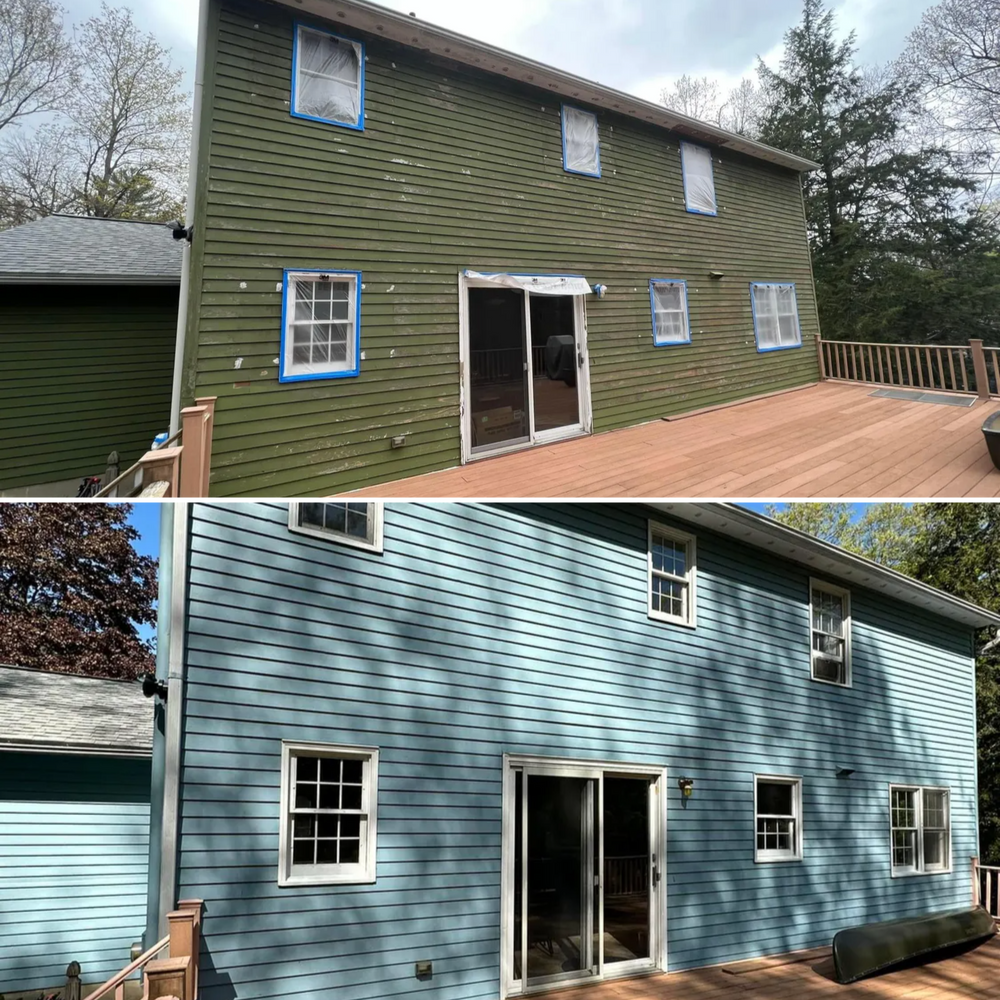 Before & After  for Suter & Sons Painting in Amherst, Western Massachusetts