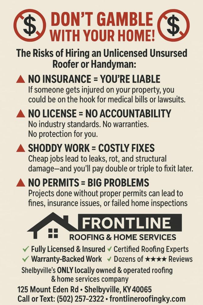 All Photos for Frontline Roofing & Home Services in Shelbyville, KY