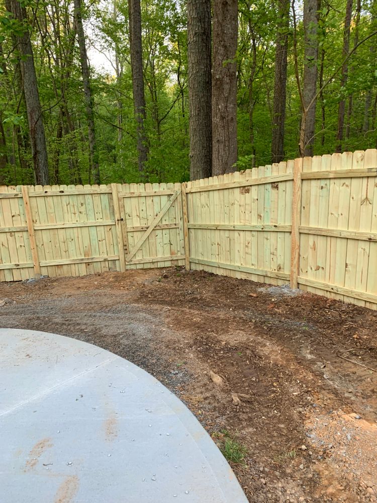 Fence work for Compadres Concrete in Griffin, GA