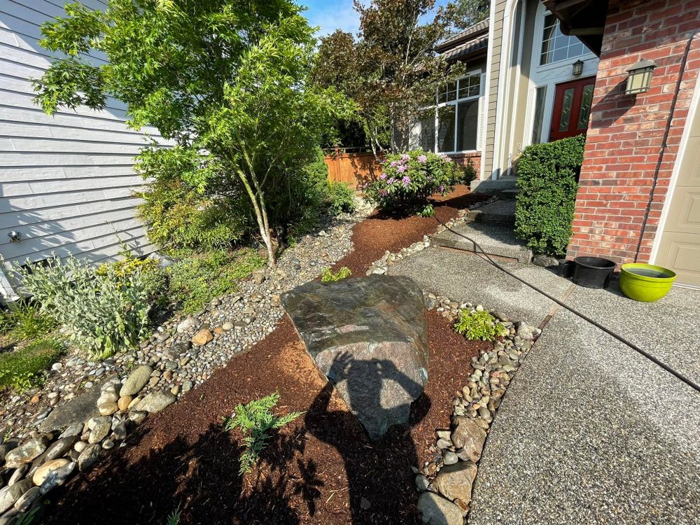 Enhance your garden's beauty and health with our professional mulch installation service. We expertly install high-quality mulch to retain moisture, suppress weeds, and enrich your landscape’s aesthetic appeal. for Stealth Landscaping in Black Diamond, WA
