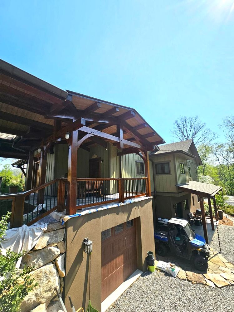 Exterior Deck staining & building for JV Painting Services LLC in Hendersonville, NC