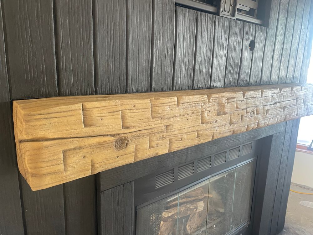 Interior fireplace & feature walls  for STAMPEDE Vertical Concrete in Isanti, Minnesota