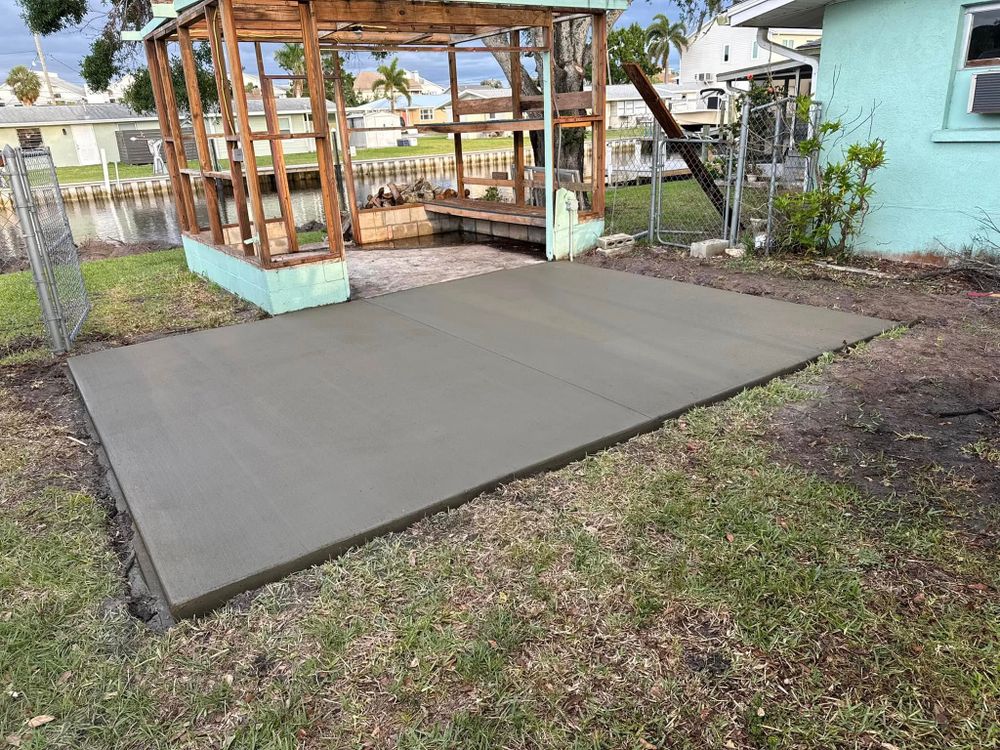 Transform your outdoor space with our expert patio design and installation services. We create durable, stylish patios tailored to your needs, enhancing beauty and functionality for ultimate outdoor relaxation. for Brooke’s Masonry & Services in Apollo Beach, FL