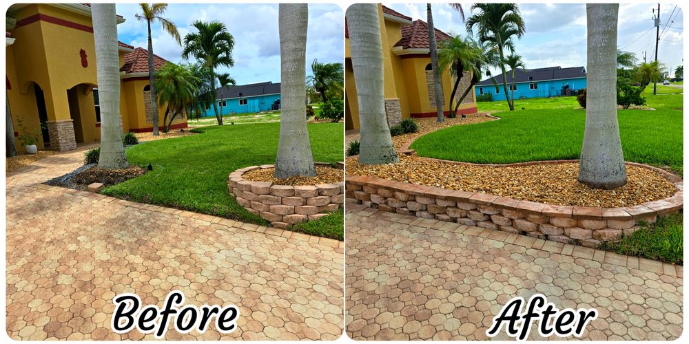 Before & After for AL Curbs in Cape Coral, FL