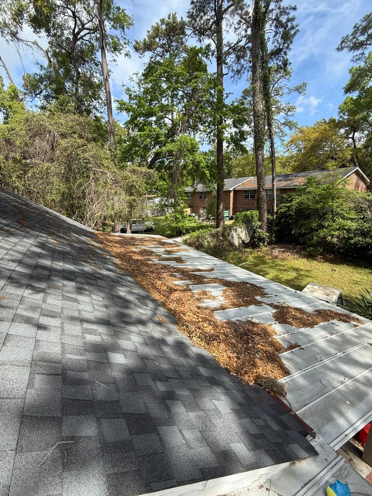 Our roof cleaning service gently removes debris, from your roof using safe blowers. This enhances curb appeal and prolongs roof lifespan without the risk of high-pressure damage. for SCS Pressure Washing LLC in Hilton Head Island, SC