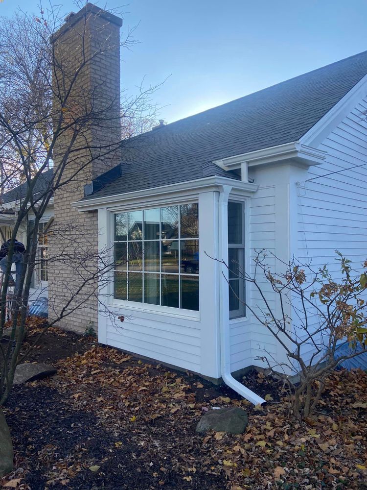 Our Gutter guards service offers homeowners a reliable solution to prevent clogging and improve the functionality of gutters, protecting the home's foundation from water damage. for KC Custom Exteriors  in Muskegon,  MI