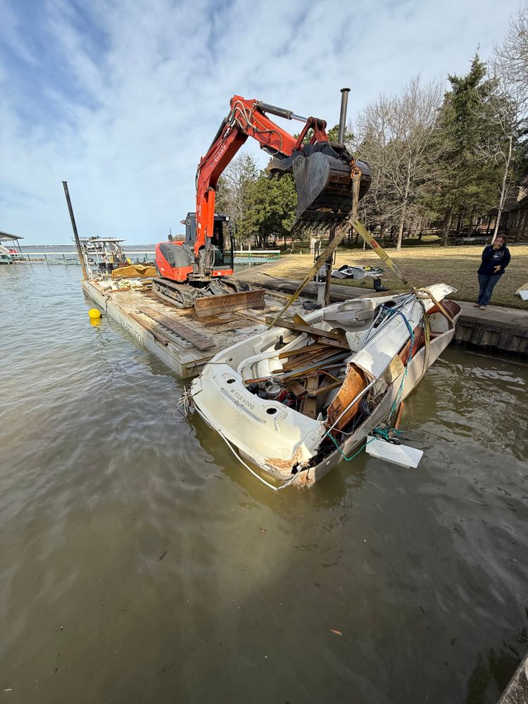 Emergency Boat Recovery for BR Construction LLC in Corsicana, TX