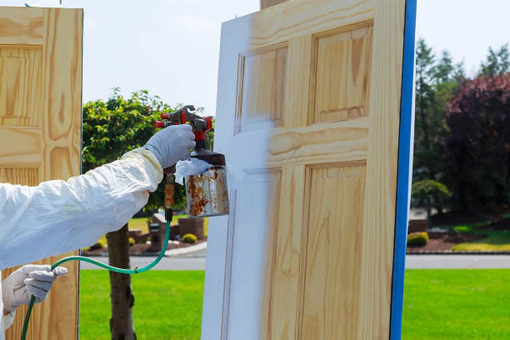 Revitalize your home's entrance with our expert door refinishing, adding charm and durability. Pair it with our cabinet refinishing near me services for a cohesive and refreshed home aesthetic. for Barrys Painting in Joliet, IL