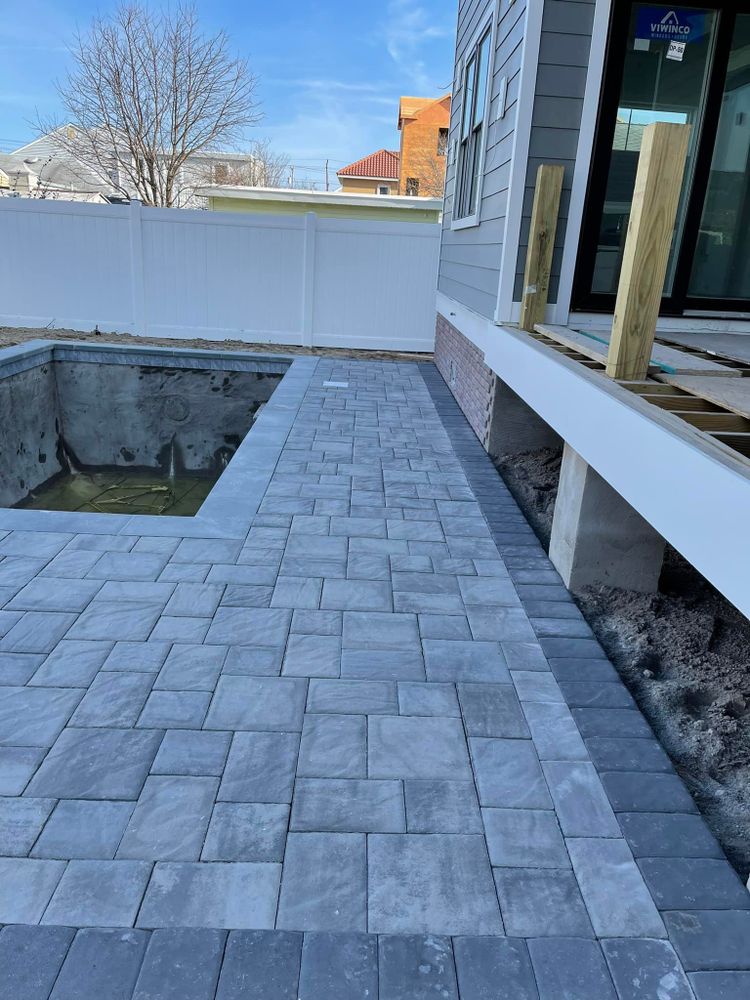 Our expert step installation services offer homeowners durable and visually appealing stamped concrete solutions, enhancing outdoor aesthetics with precise craftsmanship for a long-lasting, stylish finish tailored to your property's unique design. for Brayan ,The Boys Helps Masonry in Absecon, NJ