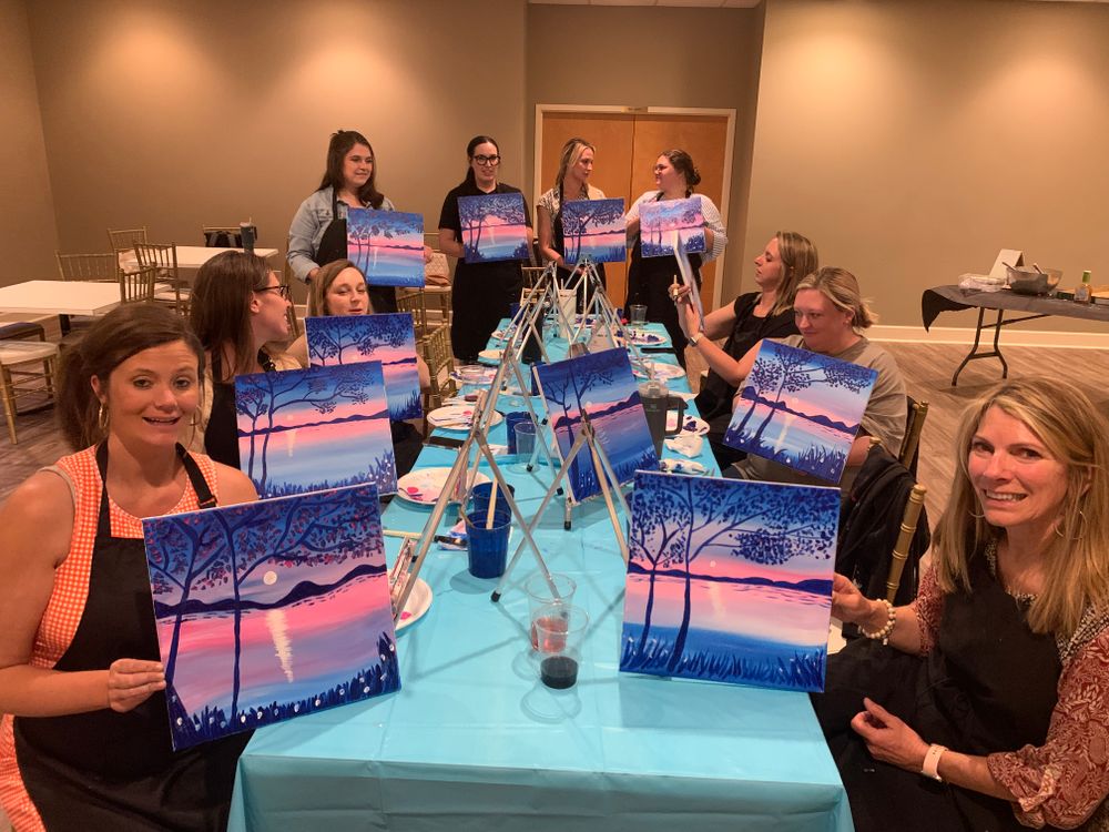 Mobile Studio Paint Party for Infinite Art Events in Gainesville, GA