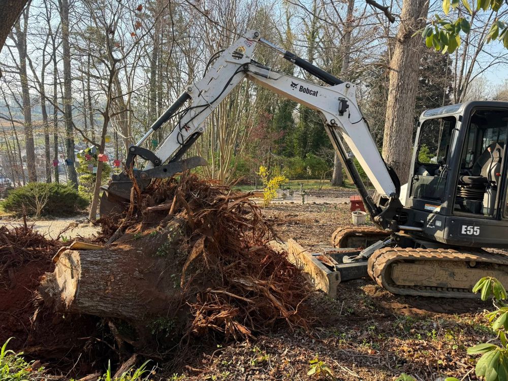 Our Forestry Mulching service efficiently clears and manages overgrown land by turning vegetation into mulch. This eco-friendly solution conserves soil while enhancing property aesthetics and promoting healthy regrowth. for OCD Landworks in Lenoir, NC