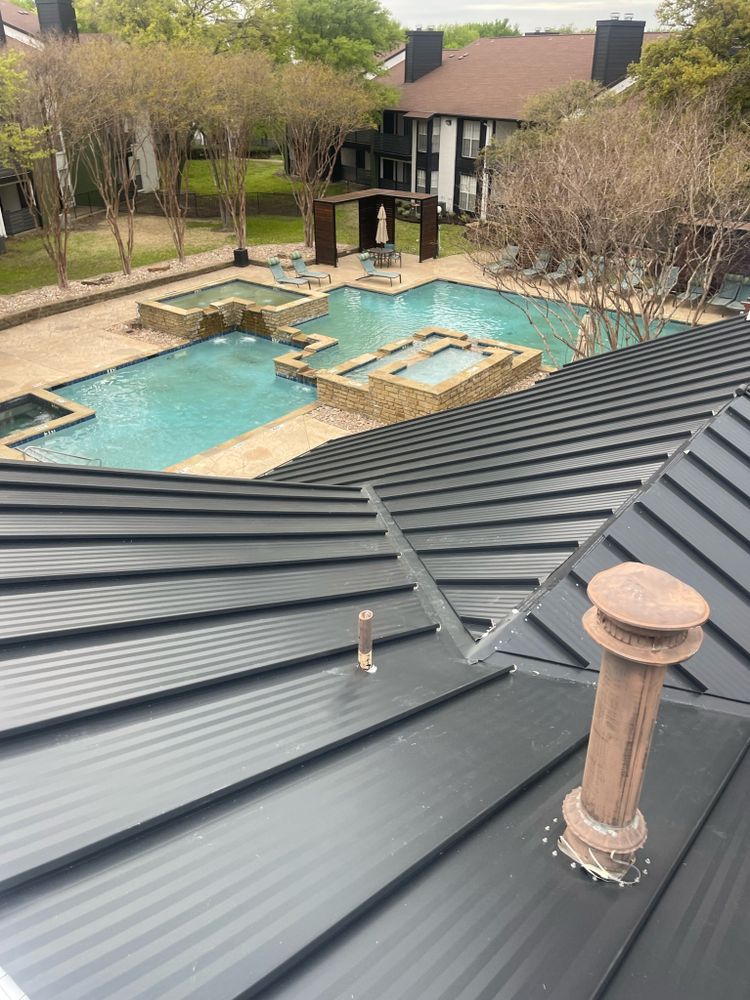 Our Metal Roofing service offers durable and long-lasting roofs with a sleek and modern aesthetic, ensuring your home is protected against harsh weather conditions while enhancing its overall appearance. for Double RR Construction in Royse City, TX