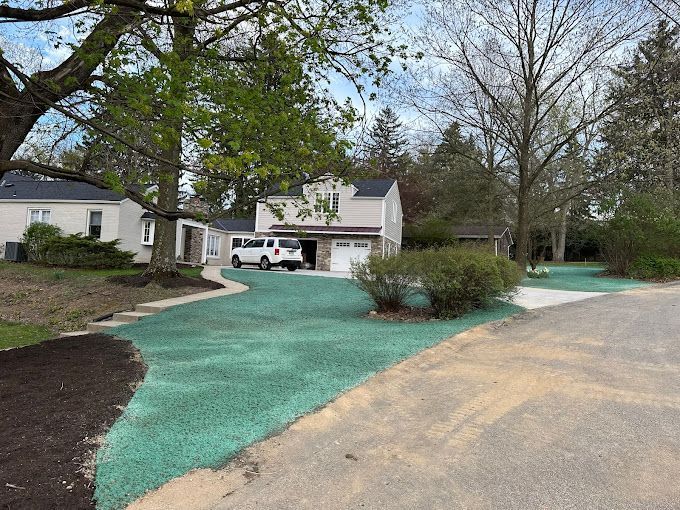 Discover our expert "hydroseeding near me" service, offering a cost-effective and efficient way to achieve lush, green lawns with quick germination. Perfect for homeowners seeking vibrant landscapes around their concrete spaces. for Detwiler Landscaping & Concrete in Butler County, PA
