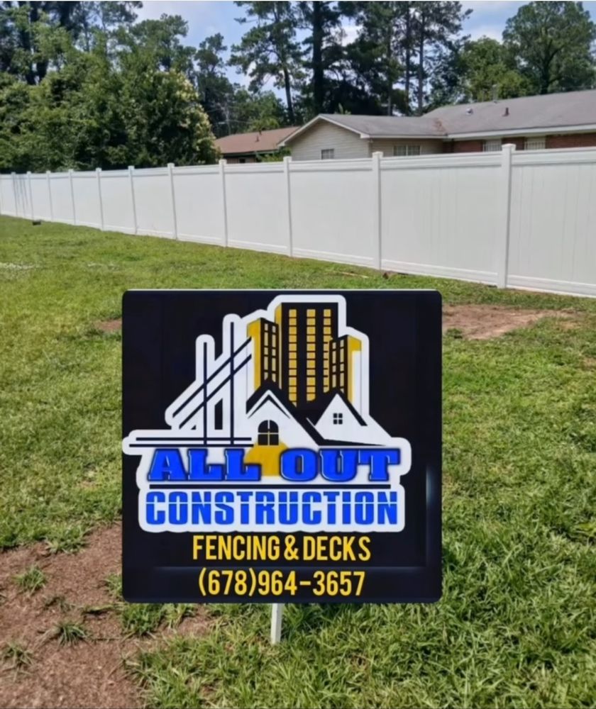 Fencing for All Out Construction in Atlanta, GA