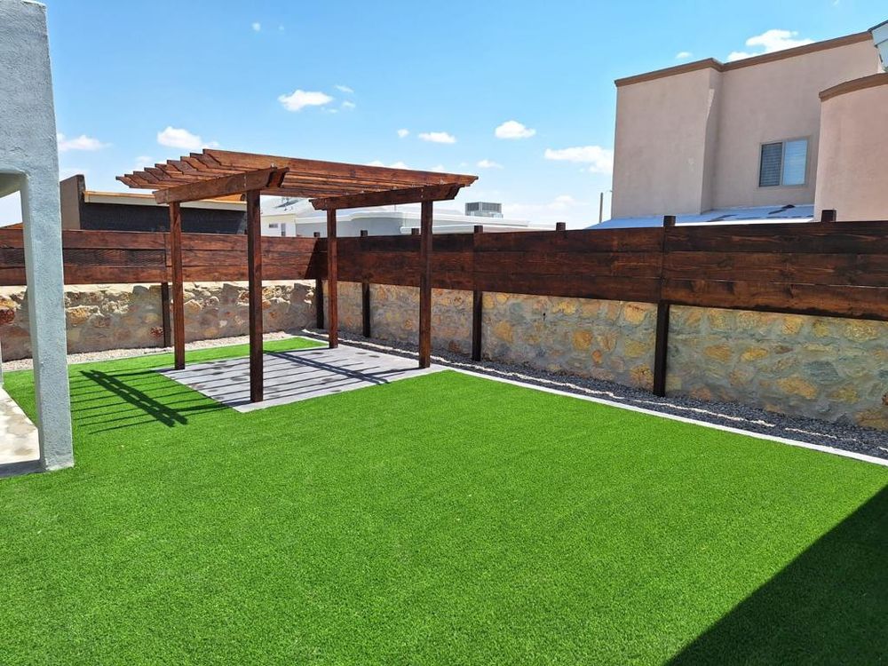 Transform your outdoor space with our premium artificial turf grass, offering a lush, low-maintenance lawn that's perfect for enhancing curb appeal and enjoyment without the hassle of regular upkeep. for Inova Hardscape in El Paso, TX