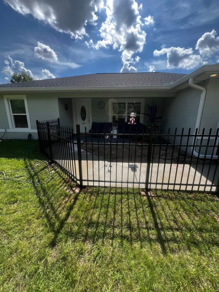 Enhance your property's security and style with our durable aluminum fencing. Easy to maintain and available in various designs, it offers a perfect blend of elegance, strength, and affordability for homeowners. for Browne’s Yard Creations in Fruitland Park, FL